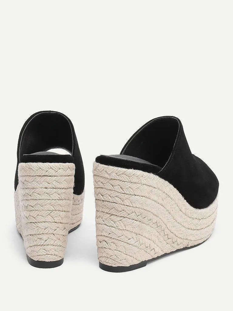 Espadrille Peep Toe Wedges