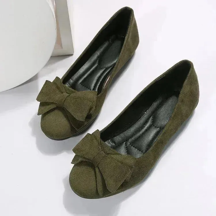 Fashion Bowknot Flats Shoes Casual Round Toe Loafers Cozy Shoes For Women