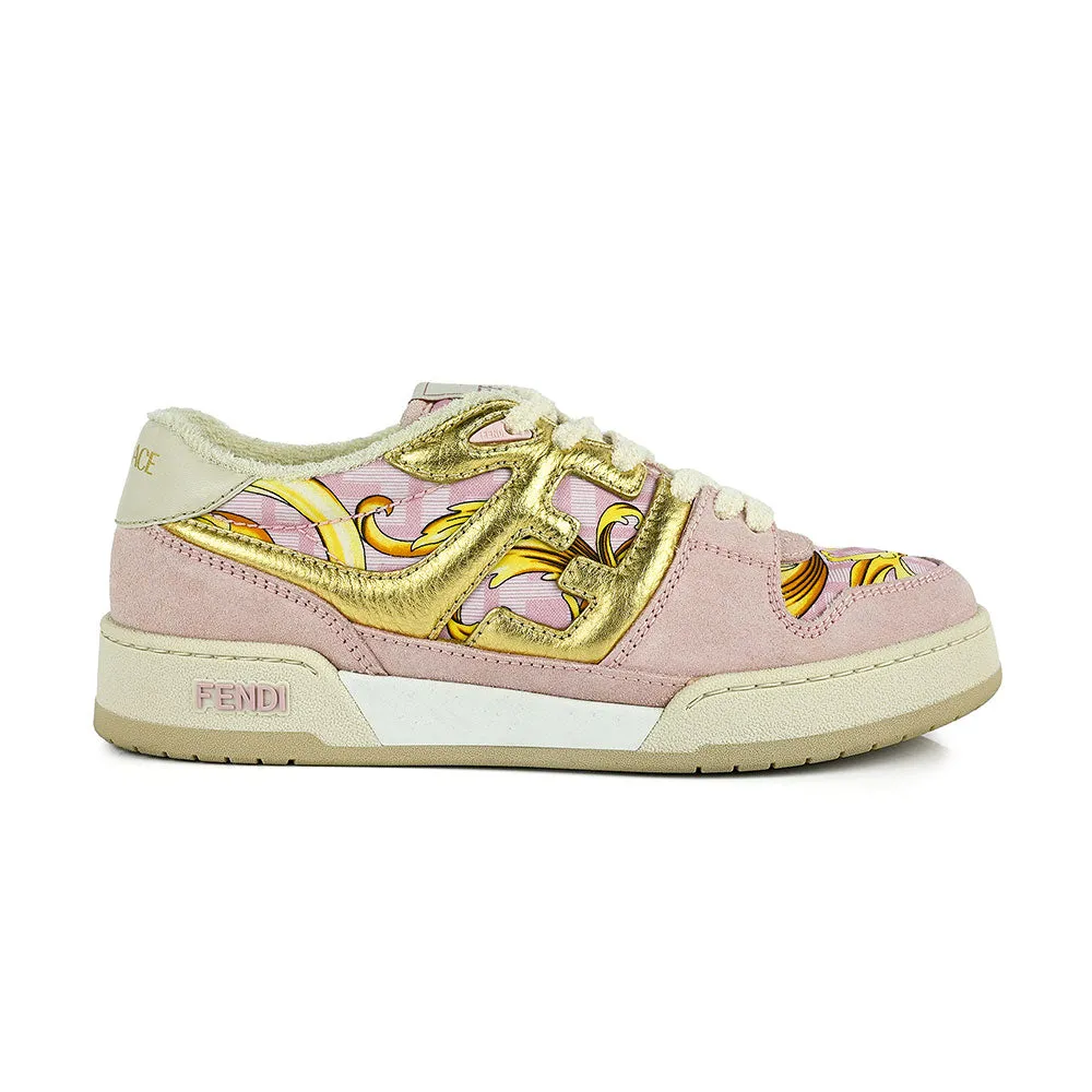 Fendi Fendace Pink & Gold Match Chunky Sneakers