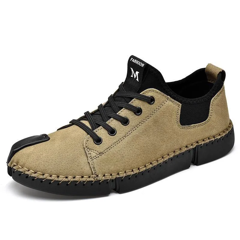 Flat Breathable Sneakers Black Men's Casual Shoes