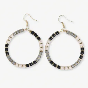 Fonda Gold Stripe Hoop Earrings | Ink   Alloy