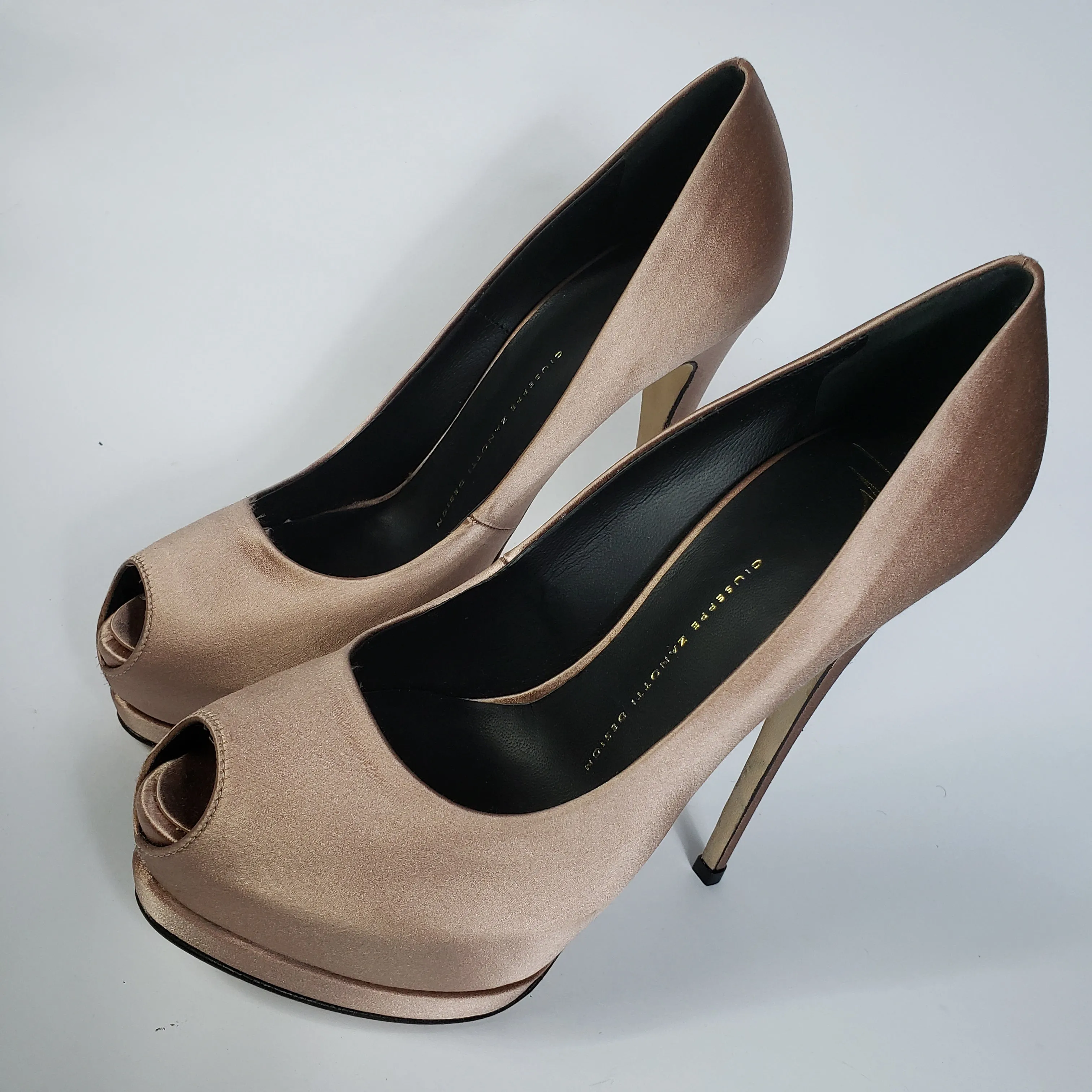 Giuseppe Zanotti Design "Sharon" Satin Platform Pumps Size 39