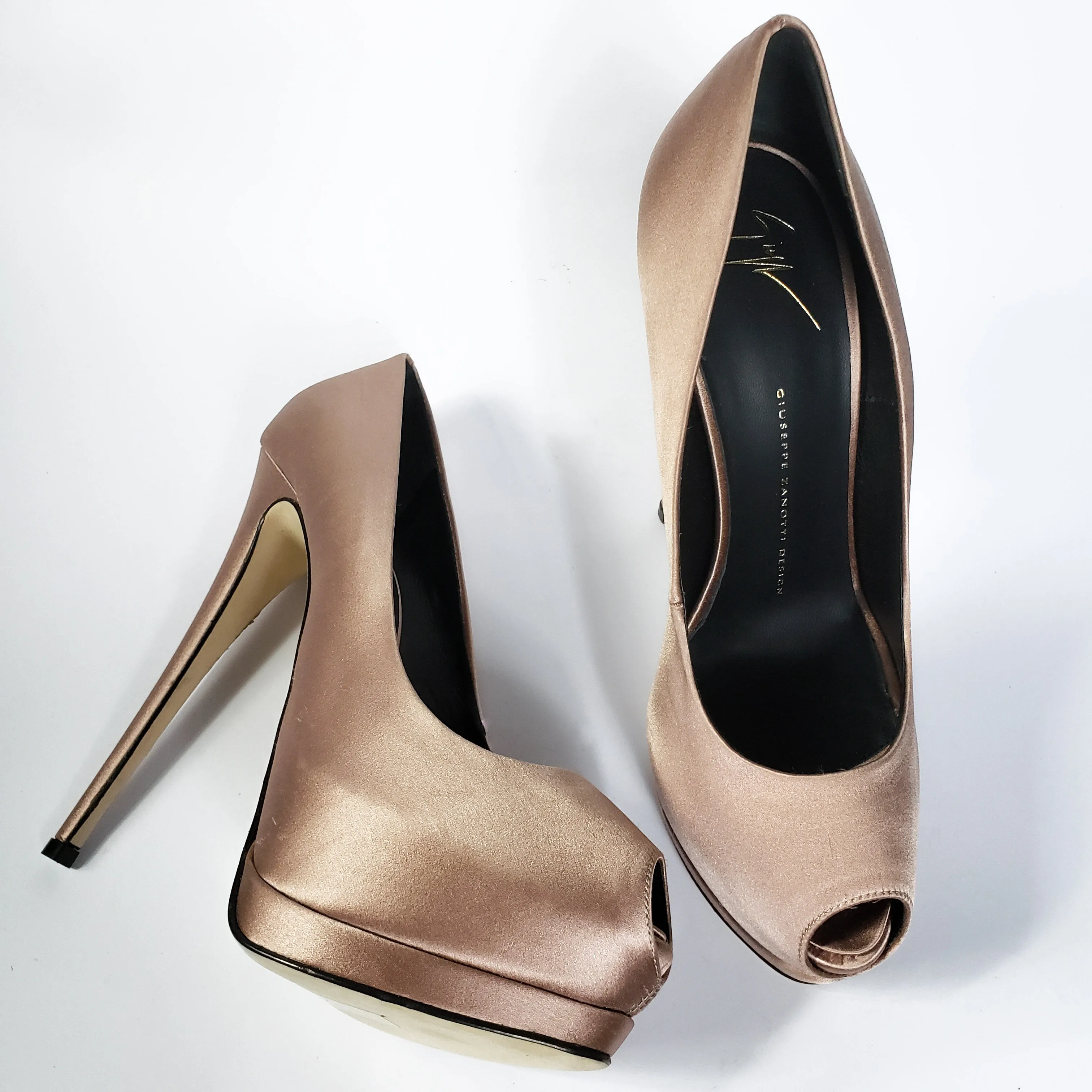 Giuseppe Zanotti Design "Sharon" Satin Platform Pumps Size 39