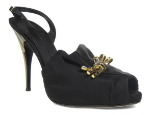 Giuseppi Zanotti Black Pix 100 Plato Sandals