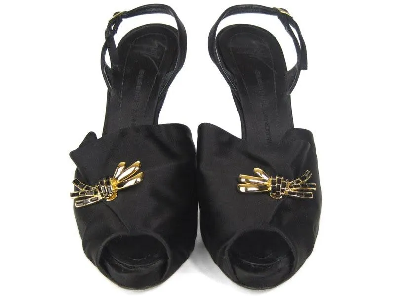 Giuseppi Zanotti Black Pix 100 Plato Sandals