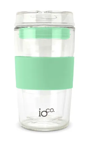 GLASS TRAVEL MUG 12OZ MISTY MINT