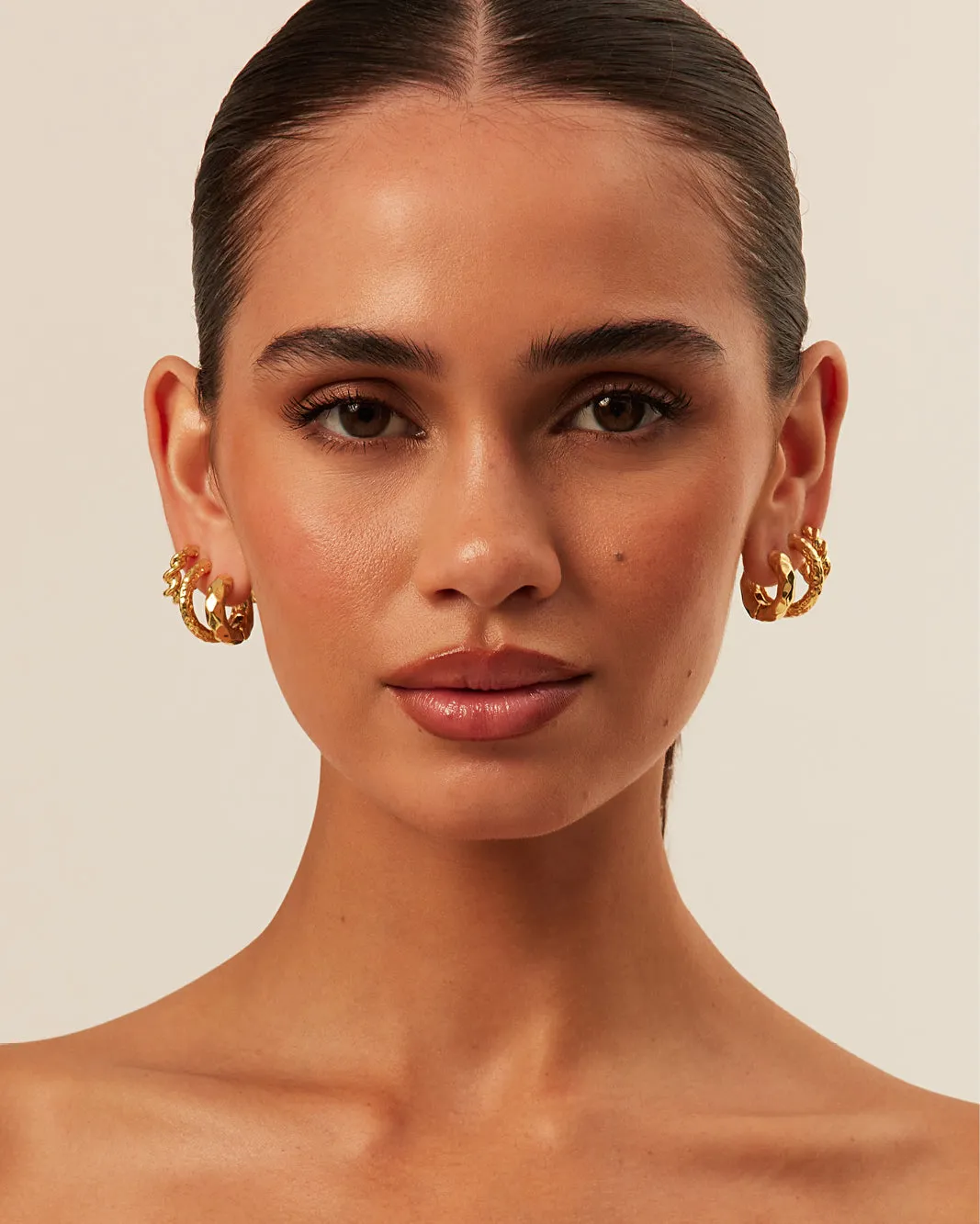 HAISLEY EARRINGS 3 PACK - GOLD PLATED 18K