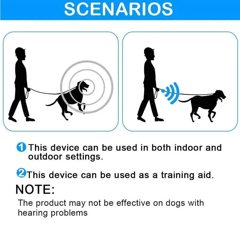 Handheld Ultrasonic Dog Repeller LED Light