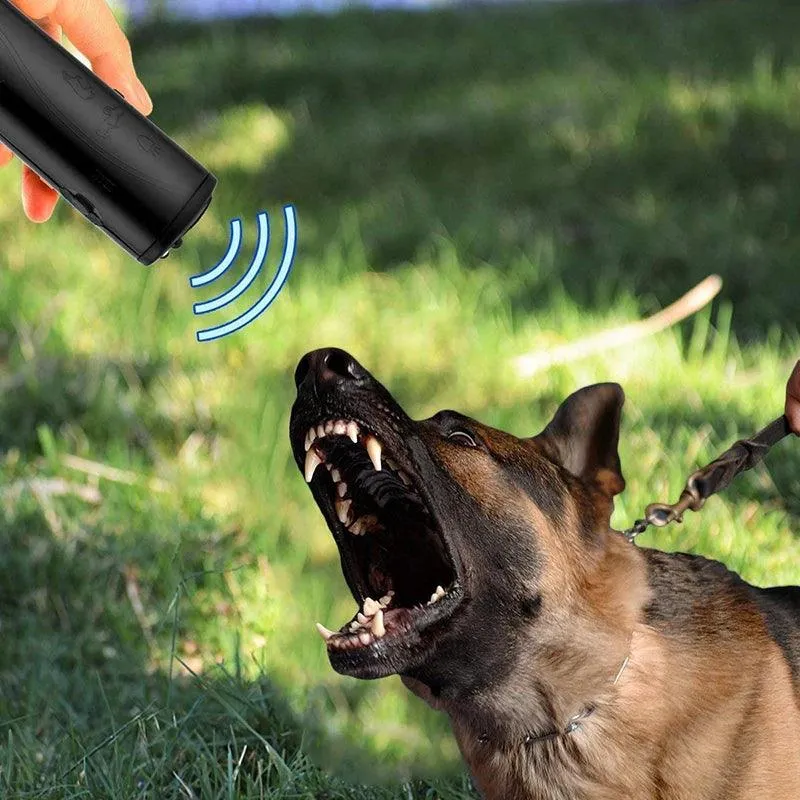 Handheld Ultrasonic Dog Repeller LED Light