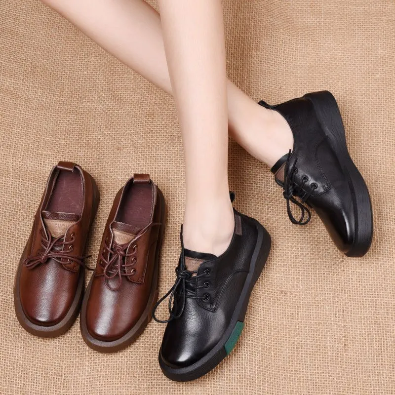 Handmade Leather Women's Casual Shoes GRCL17 Flat Loafers Sneakers