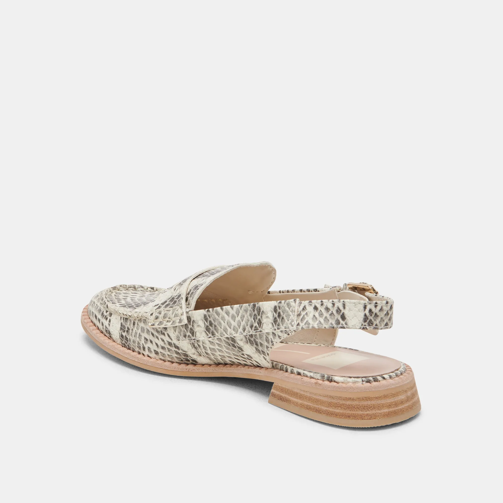 HARDI LOAFERS GREY WHITE SNAKE EMBOSSED