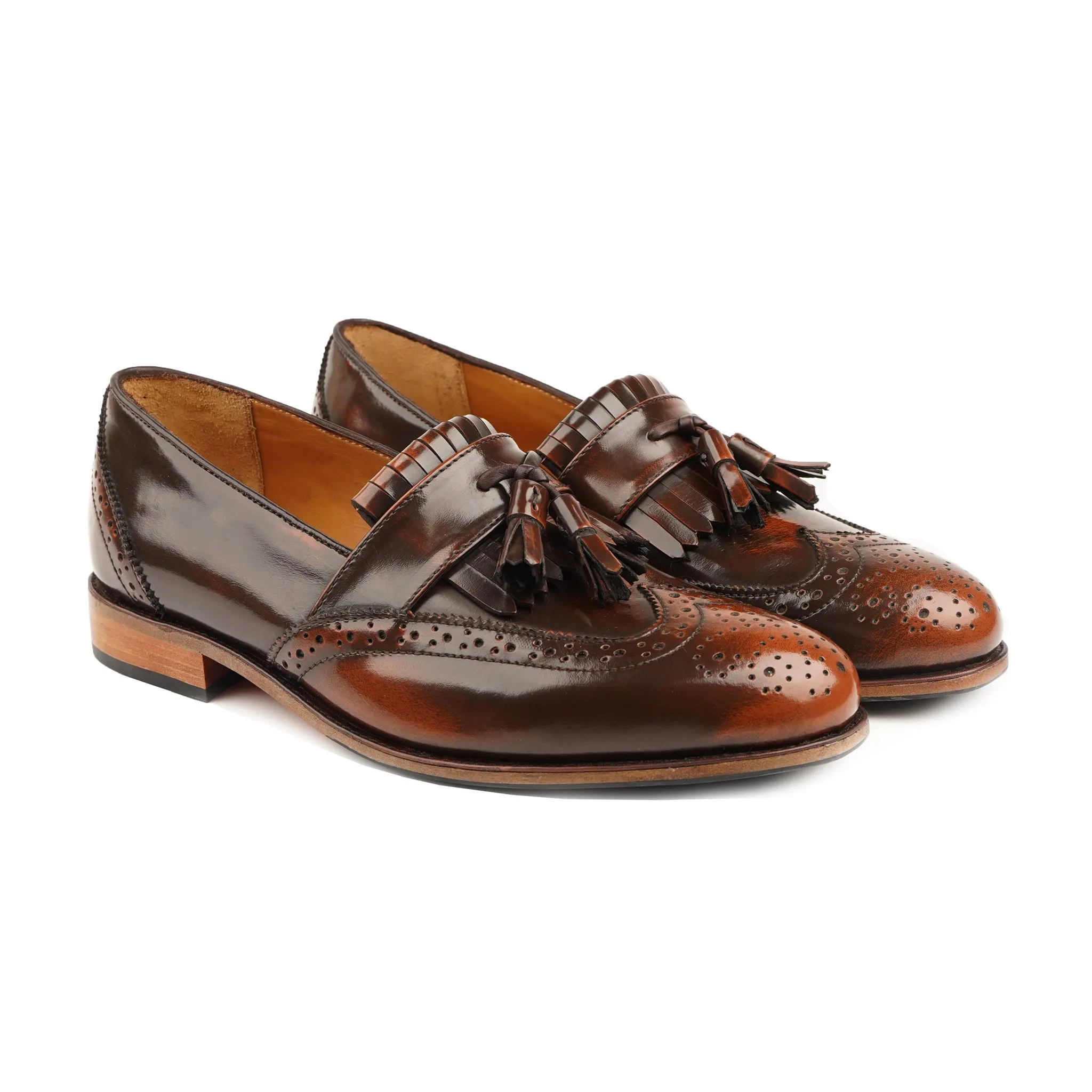 Hobbs - Men's Burnished Brown Box Leather High Shine Loafer