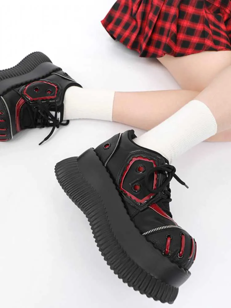 Hot girl dark platform shoes【s0000010087】