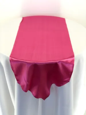 Hot Pink Satin Table Runners