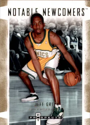 Jeff Green, Notable Newcomers, 2007-08 Fleer Hot Prospects Basketball NBA