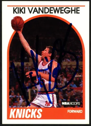 Kiki Vandeweghe Autographed 1989-90 Hoops Card #295 New York Knicks SKU #148005