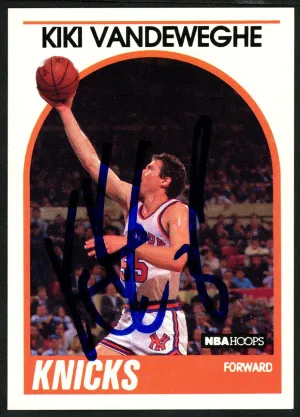 Kiki Vandeweghe Autographed 1989-90 Hoops Card #295 New York Knicks SKU #148007