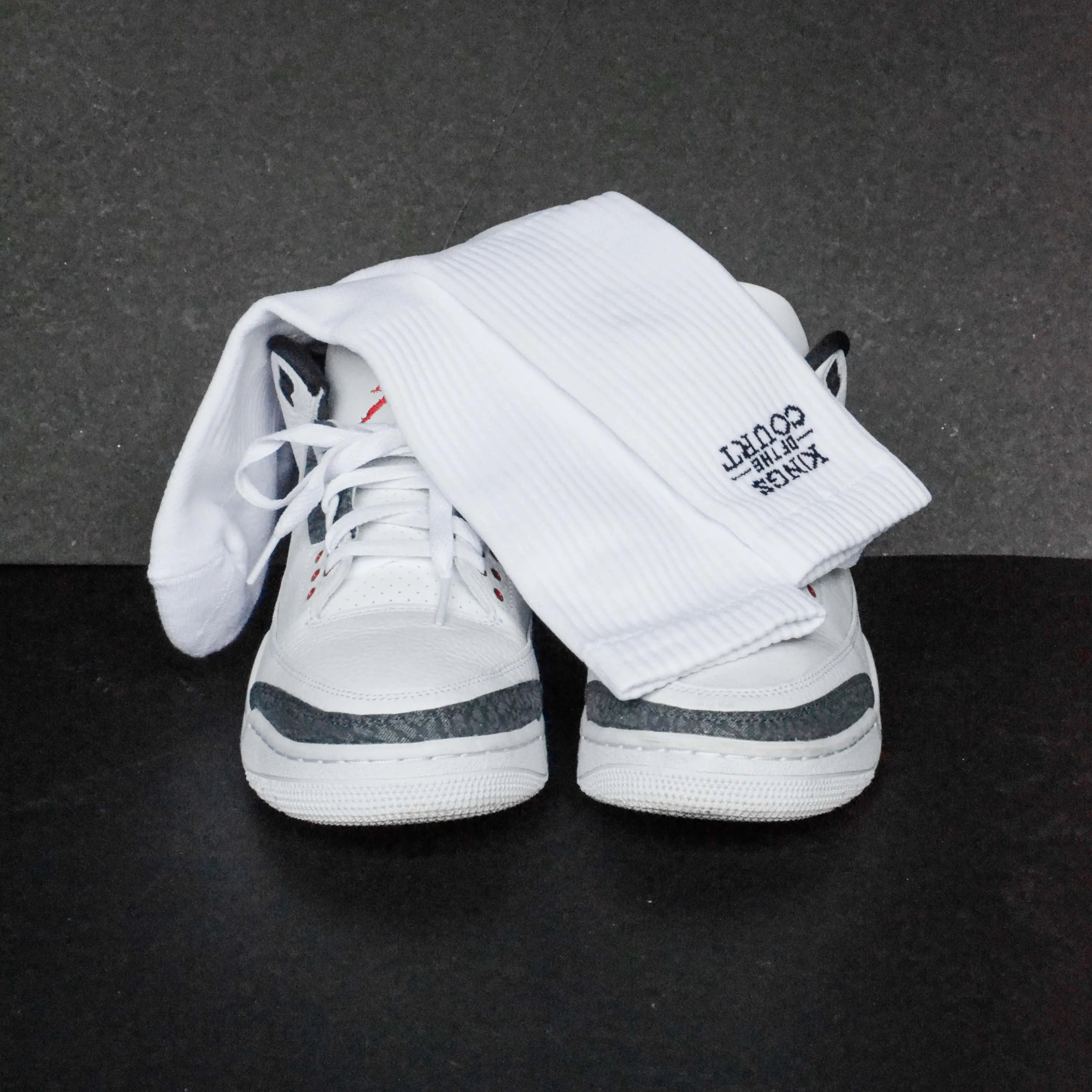 Kings of the Court Crew Socks - White