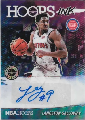 Langston Galloway, Hoops Ink, 2019-20 Panini Hoops Premium Stock Basketball NBA