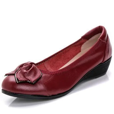 Leather Flats Women's Casual Shoes GRCL55 Comfortable Loafers