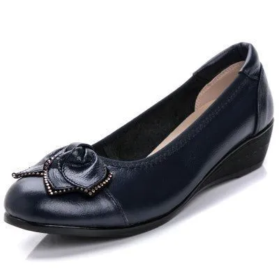 Leather Flats Women's Casual Shoes GRCL55 Comfortable Loafers