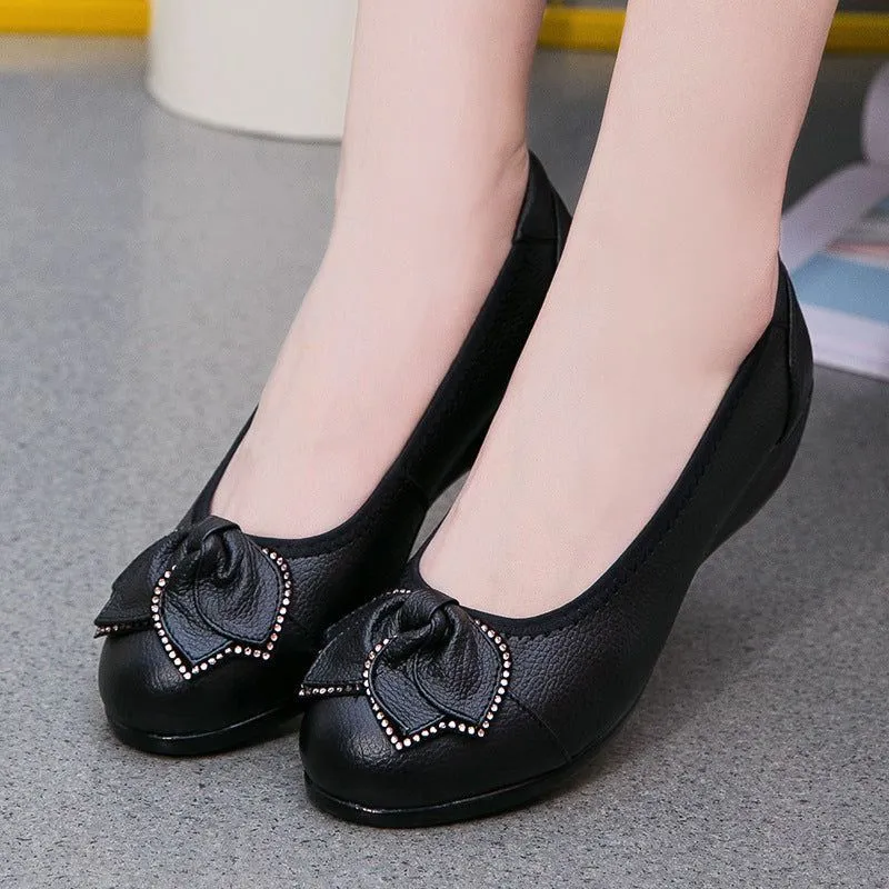 Leather Flats Women's Casual Shoes GRCL55 Comfortable Loafers