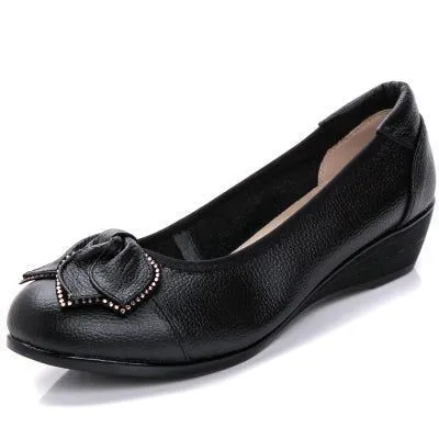 Leather Flats Women's Casual Shoes GRCL55 Comfortable Loafers