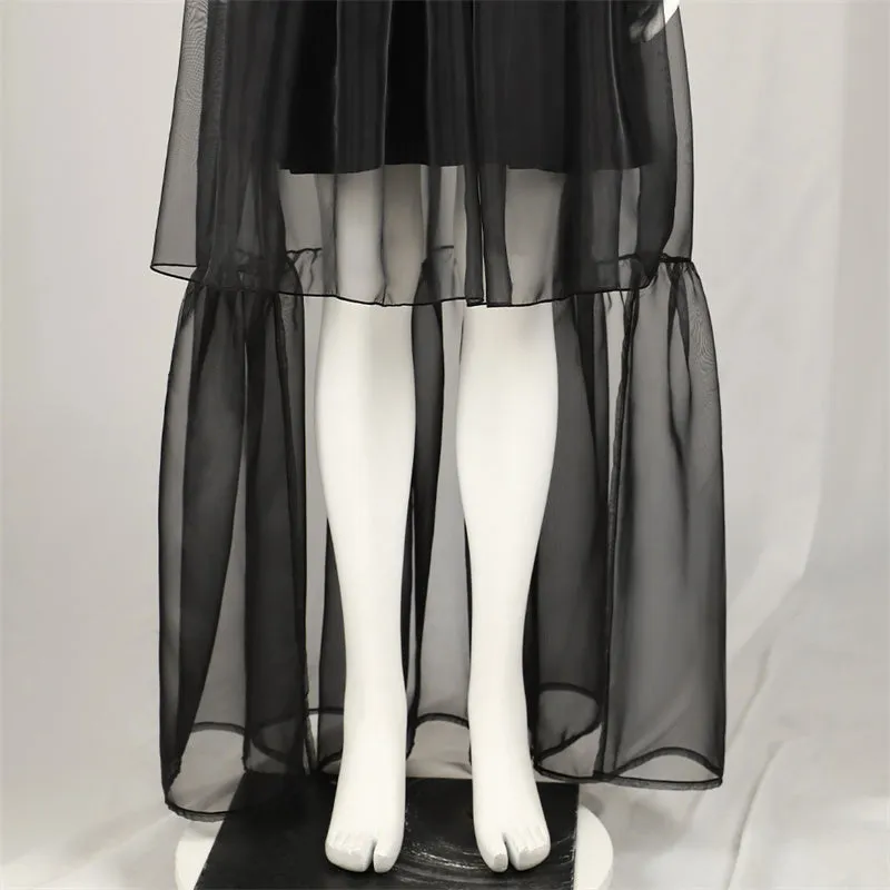 Lisa Frankenstein Cosplay Costume 2024 Misty Black Dress Halloween Carnival Suit