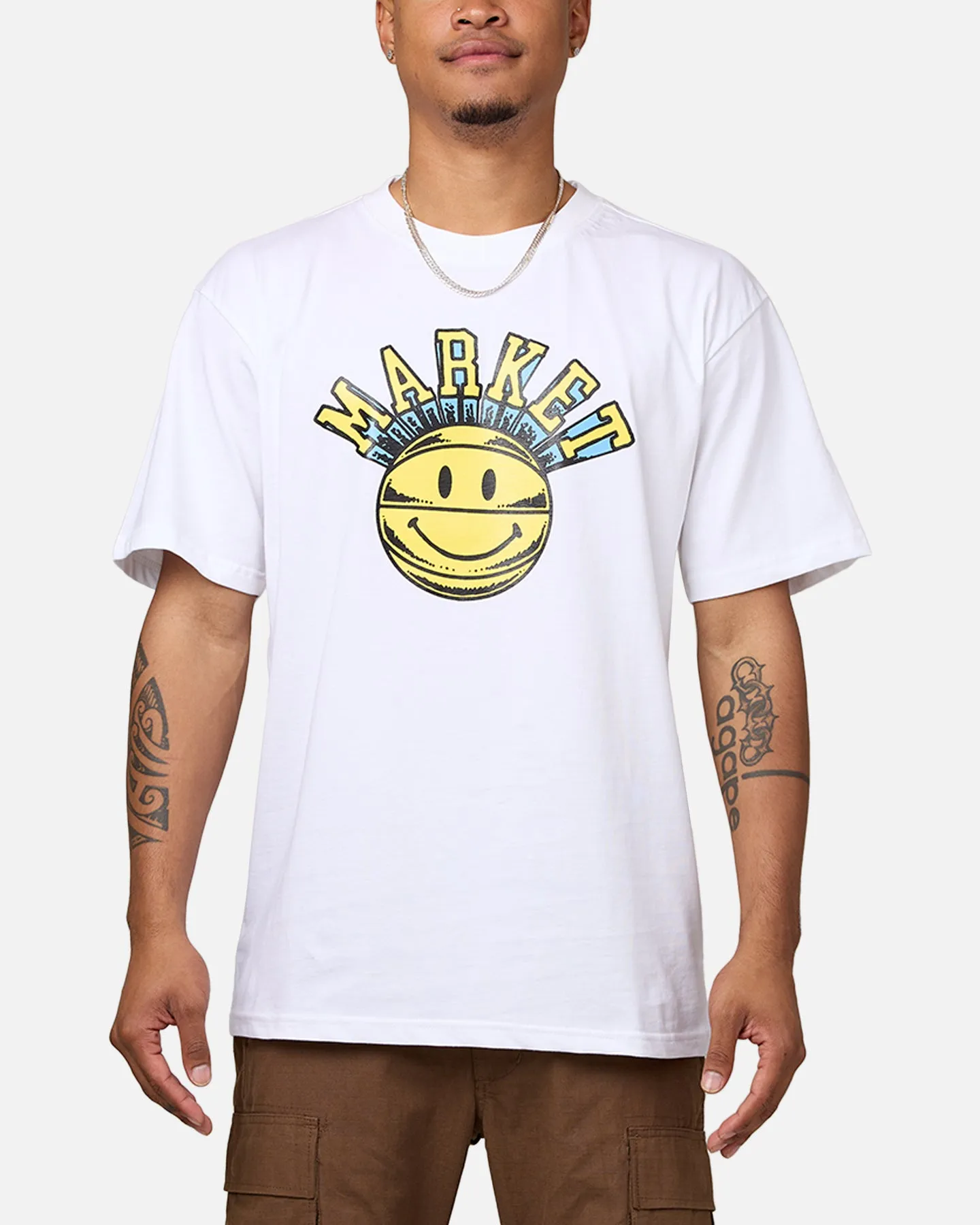 Market X Smiley Hoops T-Shirt White