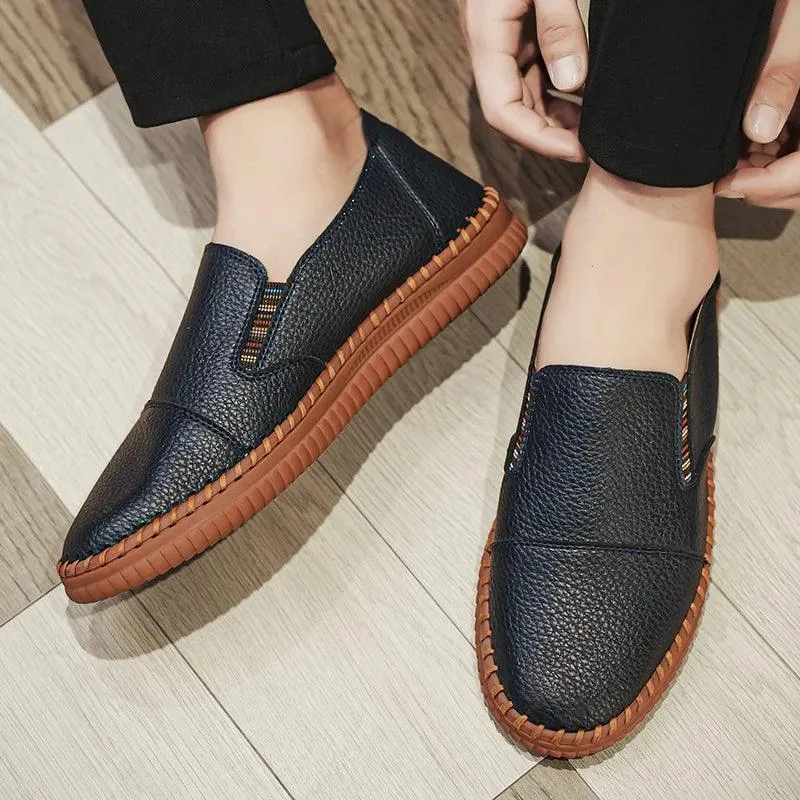 Men's Casual Shoes: Leather Loafers Business Walking Sneakers - TSS190