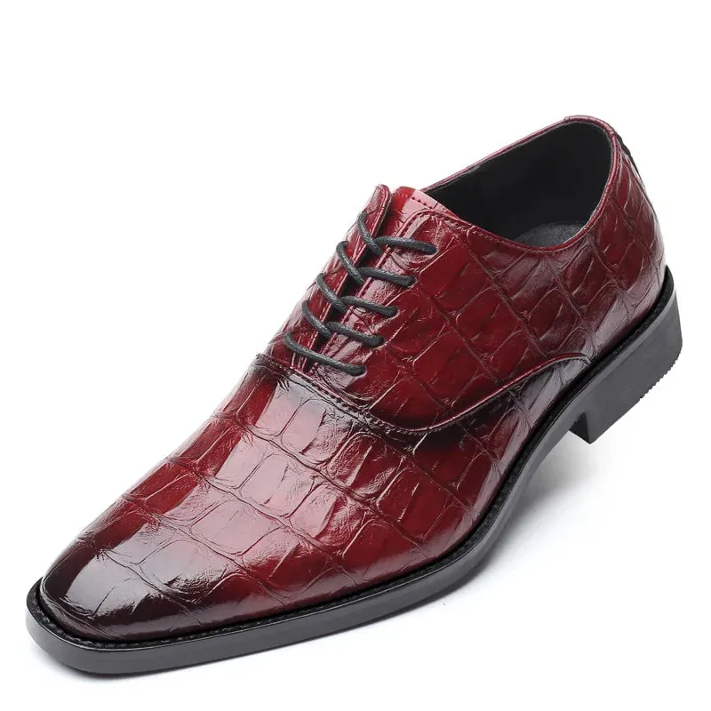 Men's Formal Shoes - Crocodile Grain Leather Shoes - TSS350