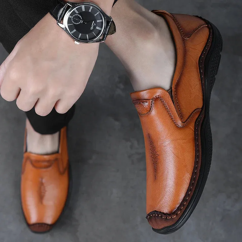 Men's Formal Shoes - Leather Casual Loafers - TSS340