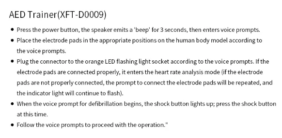 Mini AED Trainer, Model D0009-XFT Medical Limited