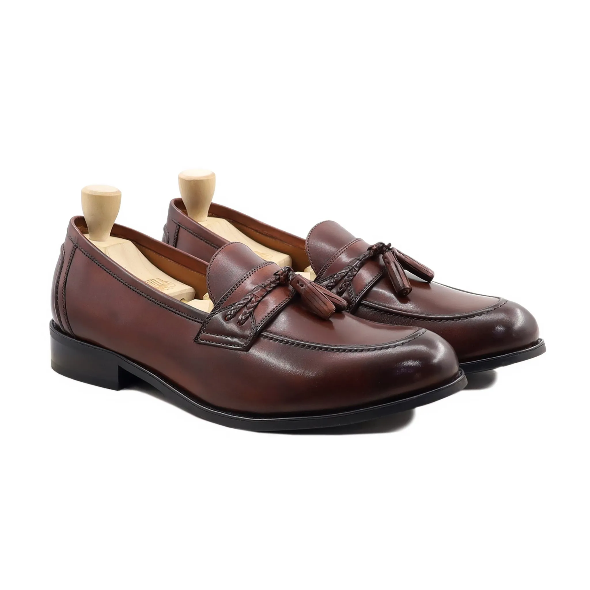 Mytilene - Men's Reddish Brown Calf Leather Loafer