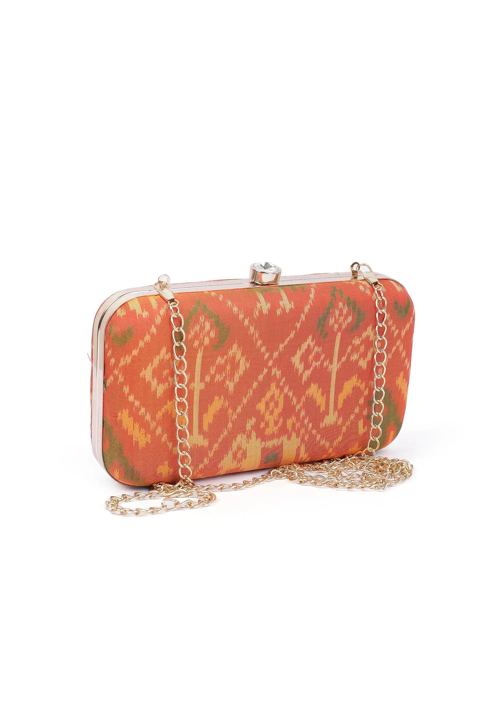 Narangi Orange Patola Clutch