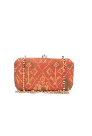 Narangi Orange Patola Clutch