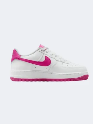 Nike Air Force 1 Gs Girls Lifestyle Shoes White/Laser Fuchsia