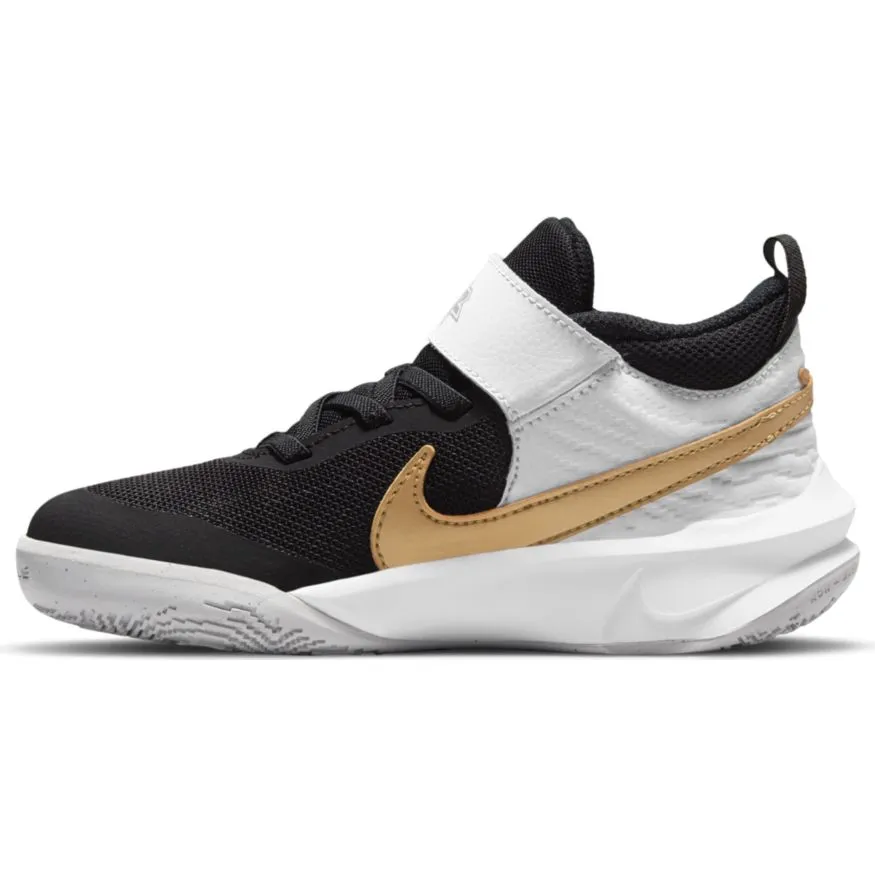 Nike Black/White/Gold Team Hustle D 10 A/C Children's Sneaker