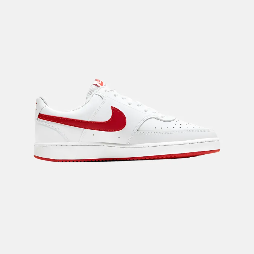 Nike Court Vision Low Men's Basketball Shoes -White/University Red