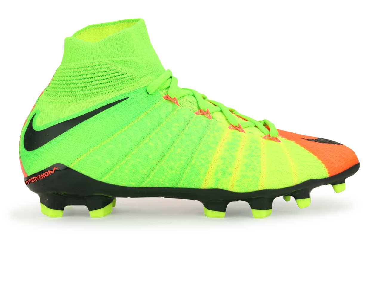 Nike Kids Hypervenom Phantom III Dynamic Fit FG Electric Green/Black/Hyper Orange