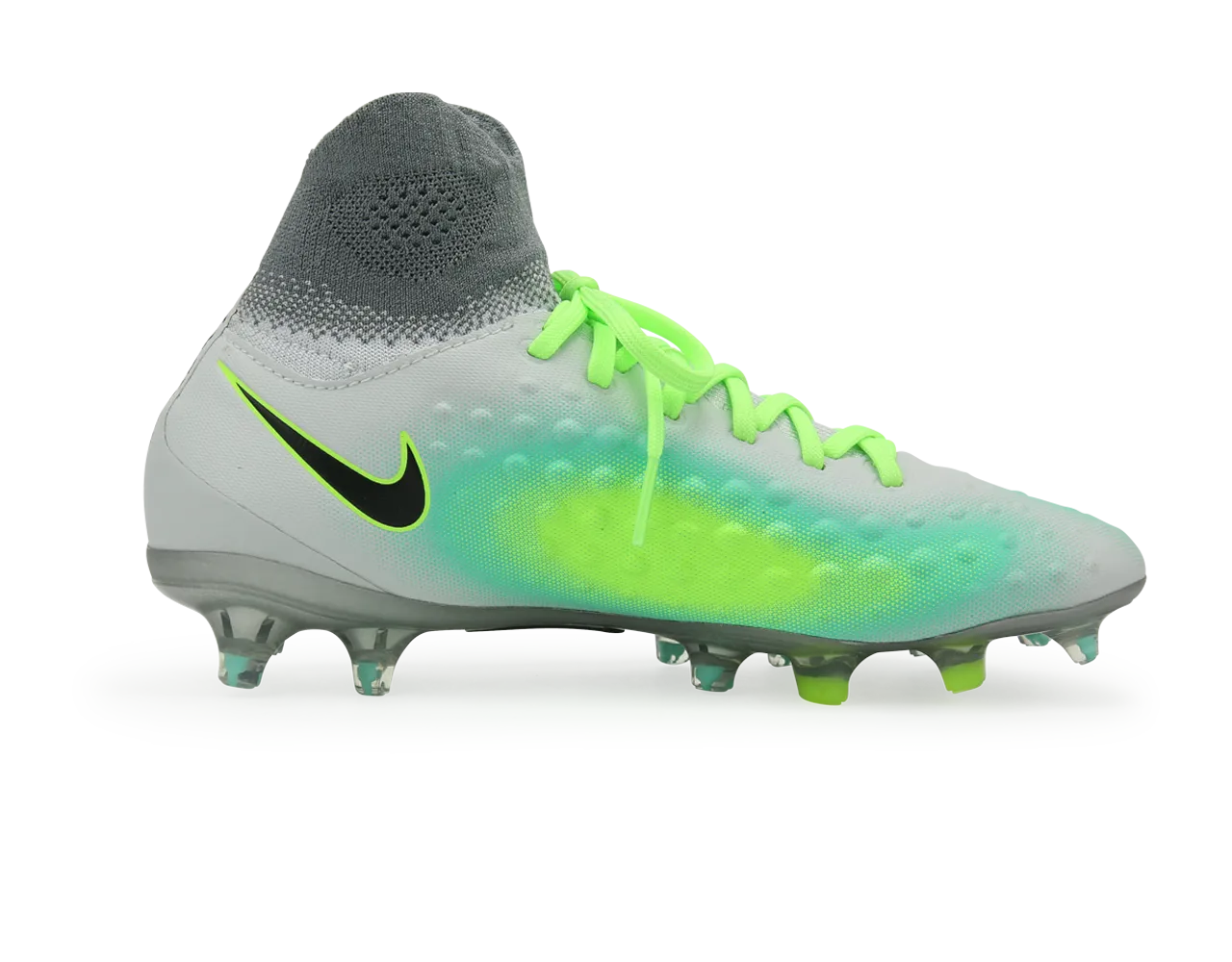 Nike Kids Magista Obra II FG Pure Platinum/Black/Ghost Green