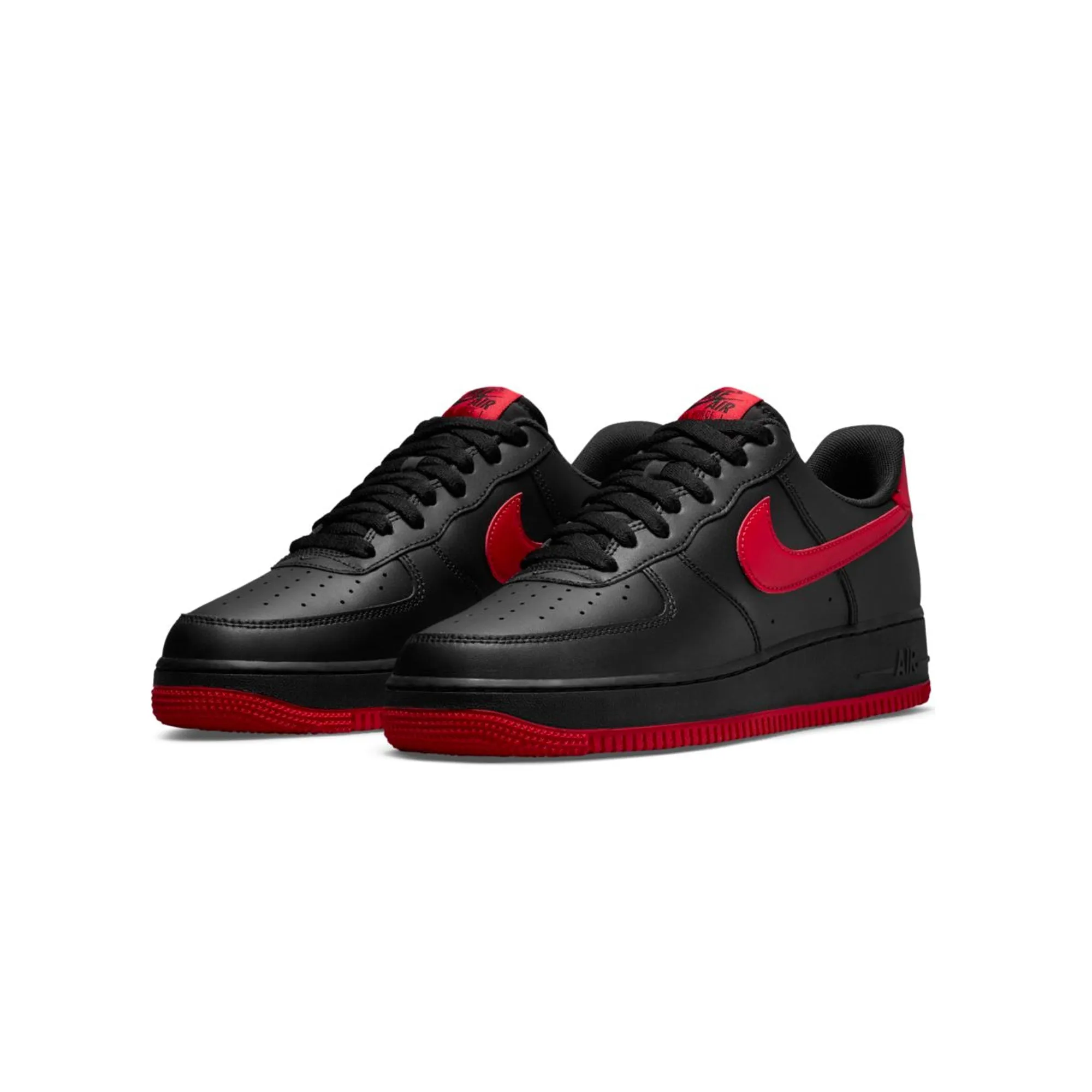 Nike Mens Air Force 1 '07 Shoes 'Black/University Red'