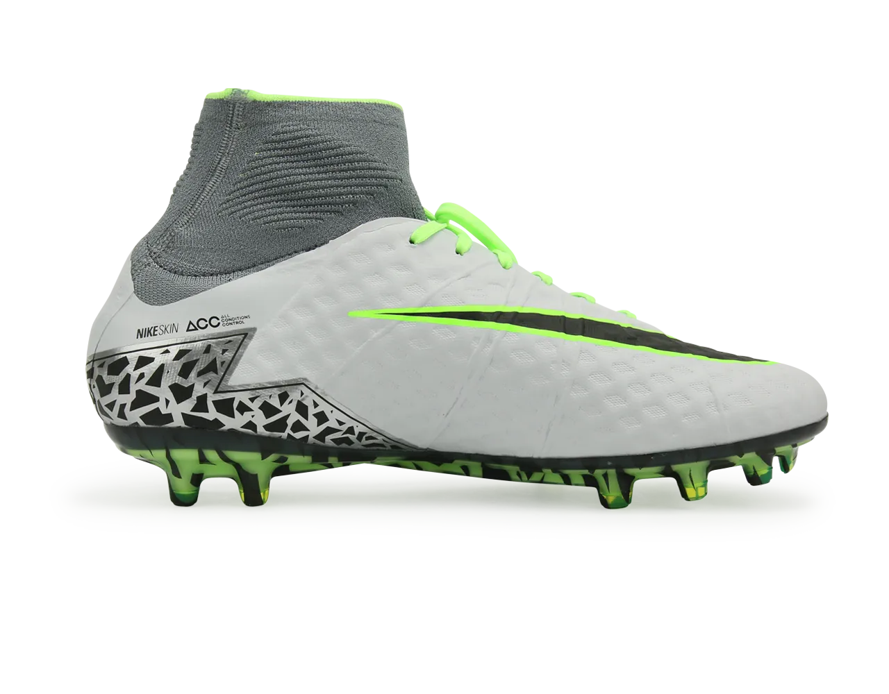 Nike Men's Hypervenom Phantom II FG Pure Platinum/Black/Ghost Green