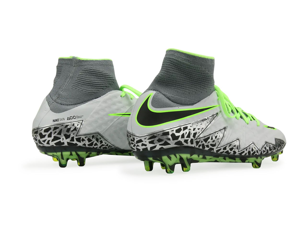 Nike Men's Hypervenom Phantom II FG Pure Platinum/Black/Ghost Green