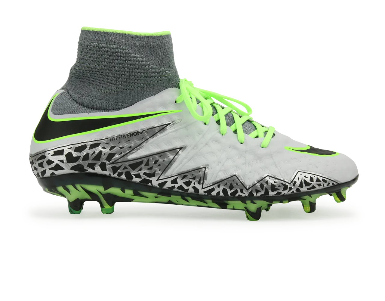 Nike Men's Hypervenom Phantom II FG Pure Platinum/Black/Ghost Green