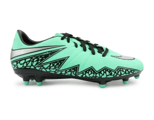 Nike Men's Hypervenom Phelon FG Shoes Green Glow/Metallic Silver/Hyper Orange