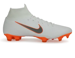 Nike Men's Mercurial Superfly 6 Pro FG White/Metalic Cool Grey/Total Orange