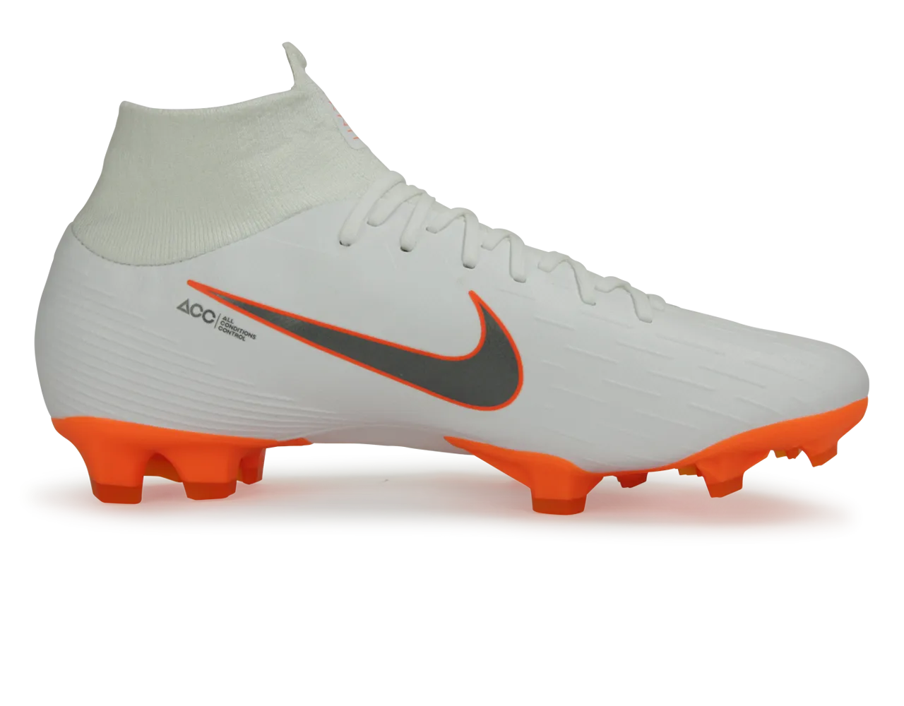 Nike Men's Mercurial Superfly 6 Pro FG White/Metalic Cool Grey/Total Orange