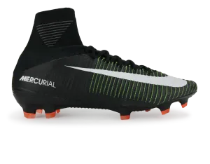 Nike Men's Mercurial Superfly V FG Black/White/Electric Green