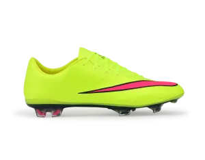 Nike Men's Mercurial Vapor X FG Volt/Hyper Pink/Black Volt